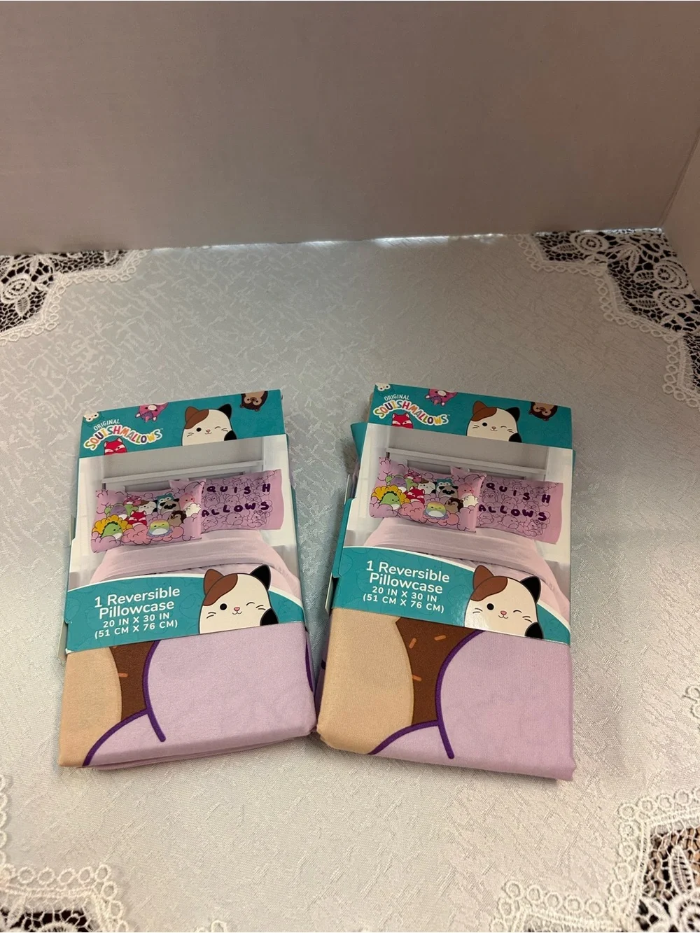 Squishmallow Reversible Standard Pillowcases Bundle Of 2